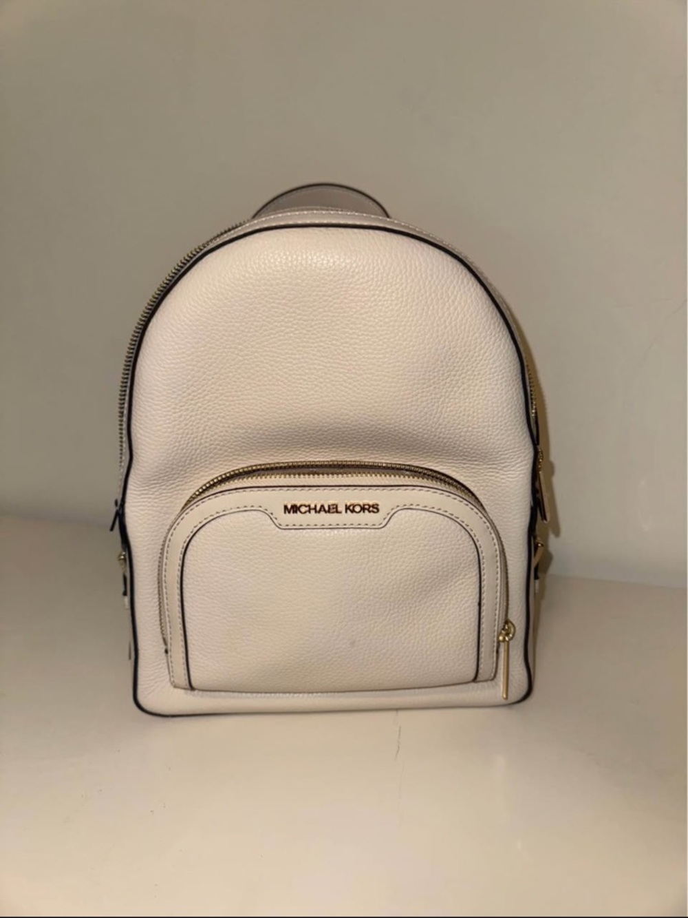 Michael Kors Cream Jaycee Backpack (Small) with Gold Hardware
